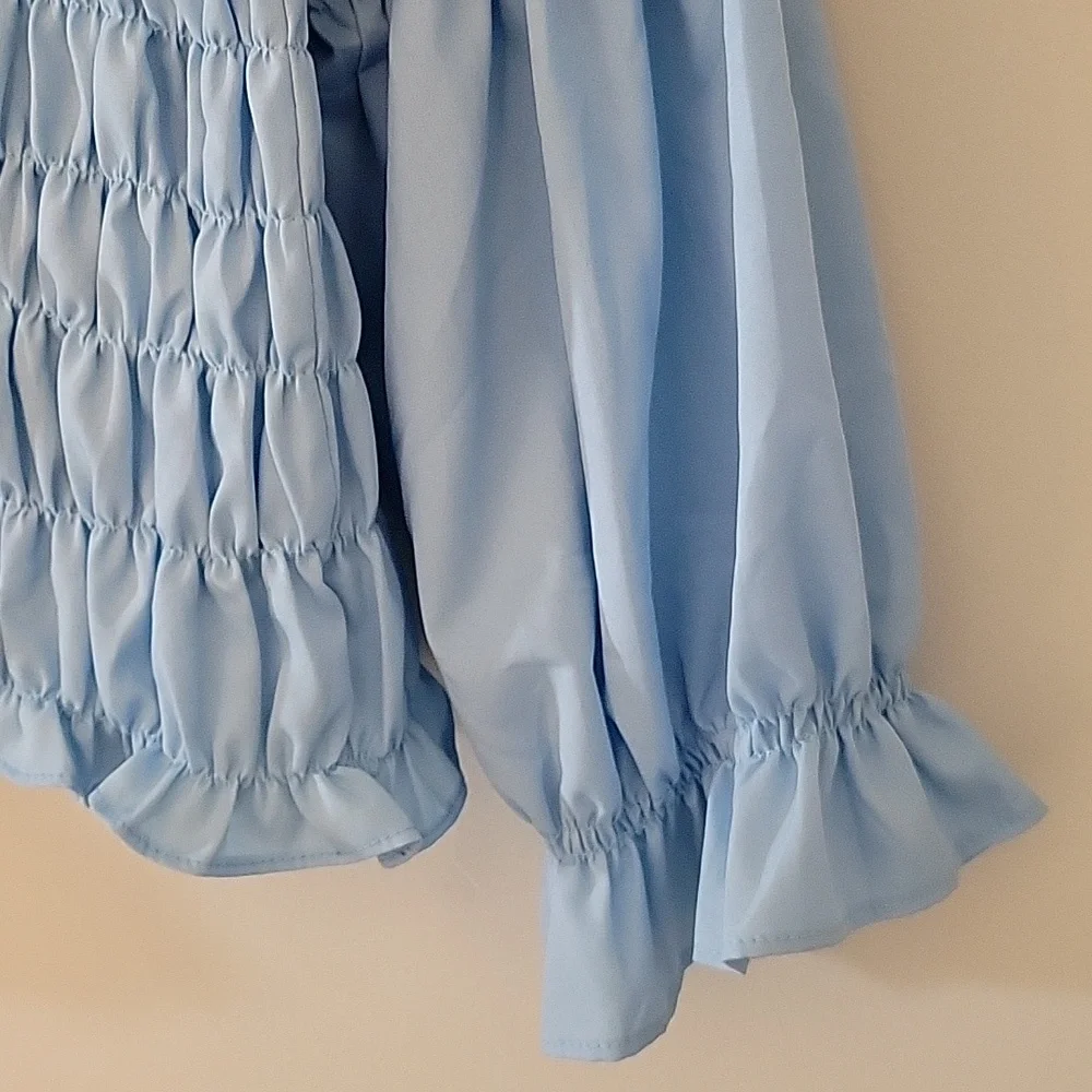 CUTE BABY BLUE LONGSLEEVE TOP - Picture 2 of 11